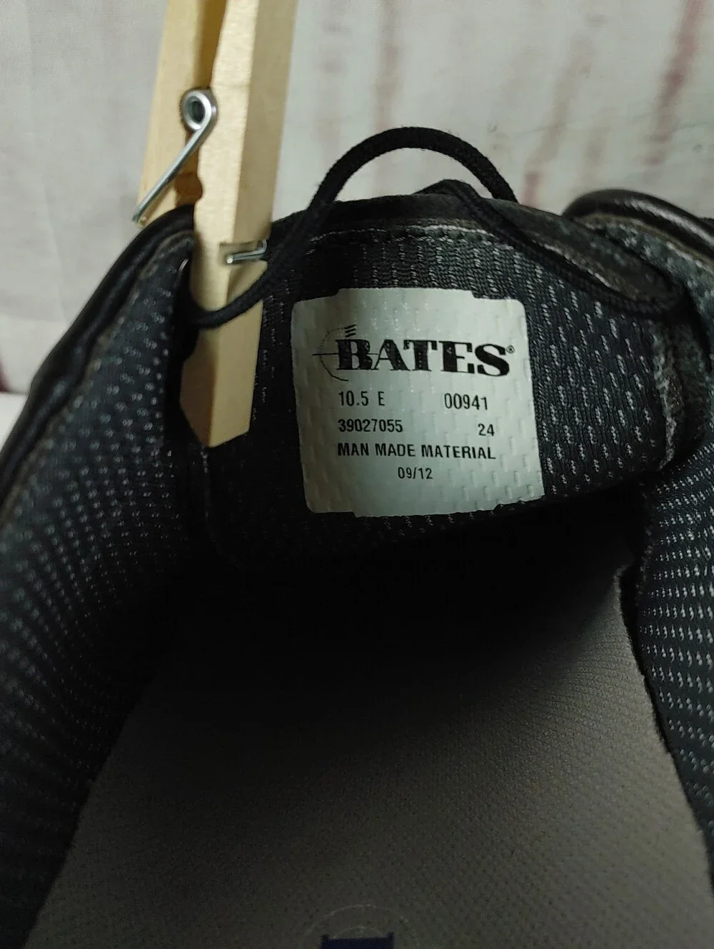 Bates Black Patent Derby Shoes Size 10.5E